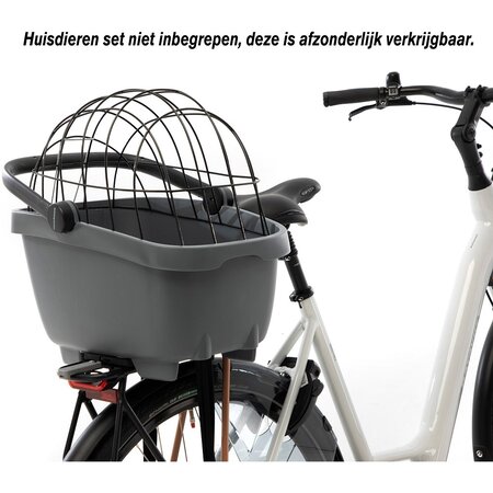 New Looxs Fietsmand Clipper MIK 2.0 28L Antraciet - Ook voor de hond