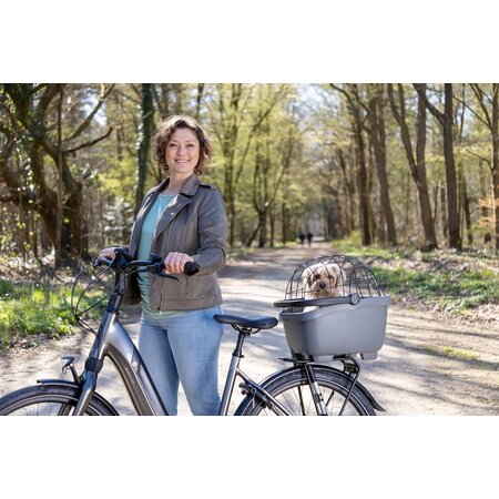 New Looxs Fietsmand Clipper MIK 2.0 28L Antraciet - Ook voor de hond