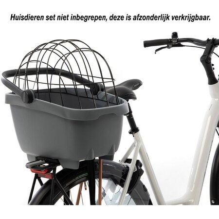 New Looxs Fietsmand Clipper Racktime 2.0 28L Antraciet - Ook voor de hond