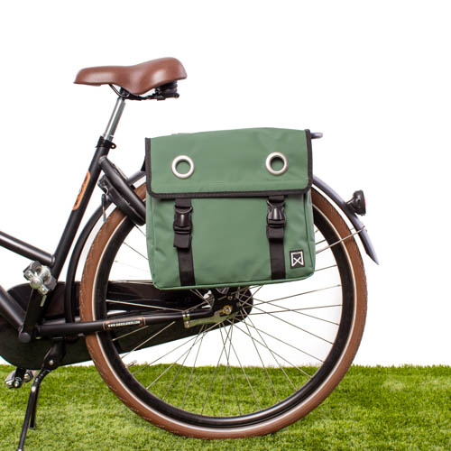 Dubbele fietstas Bisonyl 30L Groen