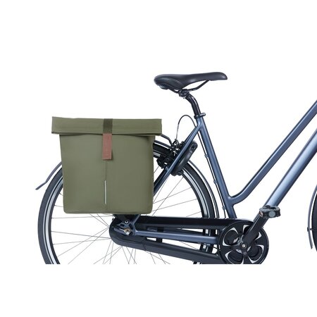 Basil Dubbele fietstas City Moss Green 32L