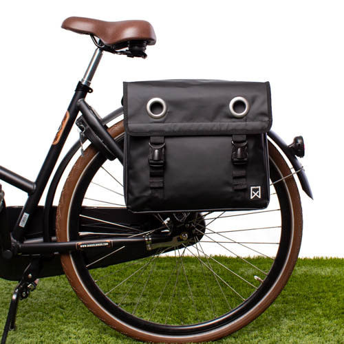 Dubbele fietstas Bisonyl 30L Zwart