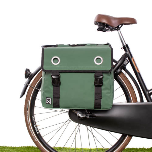 Dubbele fietstas Bisonyl 40L Groen