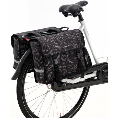 New Looxs Dubbele fietstas Fiori Double Alma Black 30L