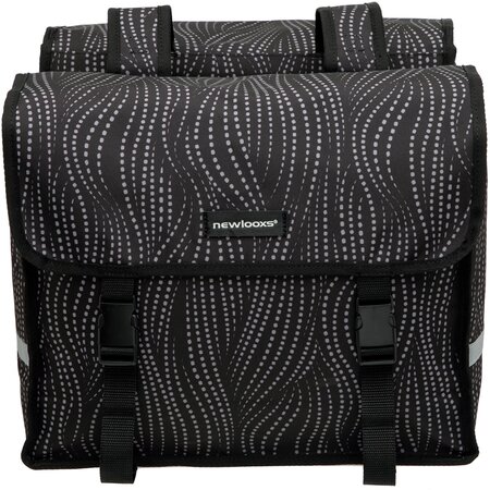 New Looxs Dubbele fietstas Fiori Double Alma Black 30L