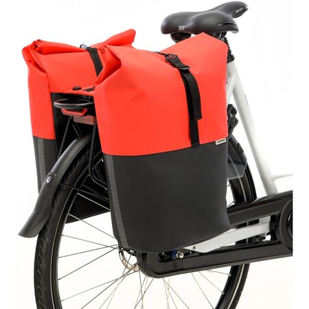 New Looxs Dubbele fietstas Nyborg MIK 34L Red/Black