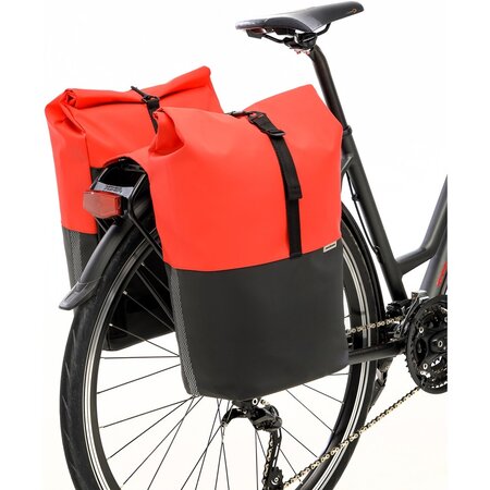 New Looxs Dubbele fietstas Nyborg 34L Red/Black