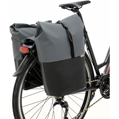 New Looxs Dubbele fietstas Nyborg 34L Dark Grey/Black