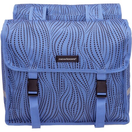 New Looxs Dubbele fietstas Fiori Double Alma Blue 30L