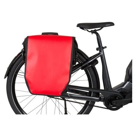 AGU Enkele fietstas Shelter Clean Large 42L Rood CG - Set van twee tassen