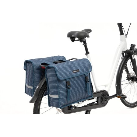 New Looxs Dubbele fietstas Fiori Double Nomi Blue 30L