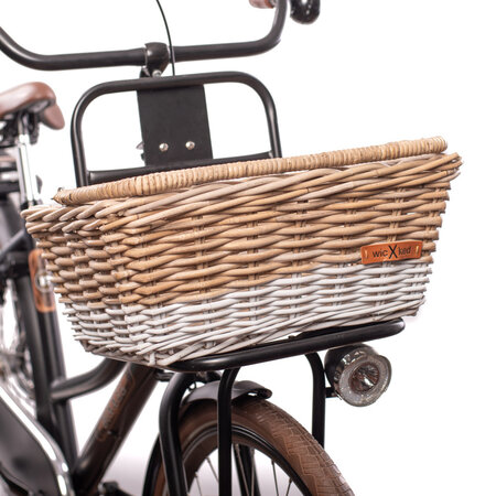 Wicked Boodschappenmand 22L Bruin/Wit - Fietsmand