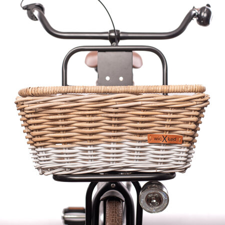Wicked Boodschappenmand 22L Bruin/Wit - Fietsmand