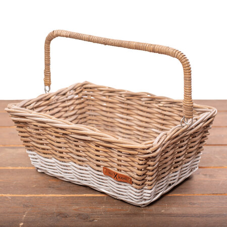 Wicked Boodschappenmand 22L Bruin/Wit - Fietsmand