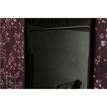 FastRider Dubbele fietstas Nara Mini Flower Aubergine 33L