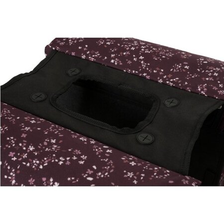 FastRider Dubbele fietstas Nara Mini Flower Aubergine 33L