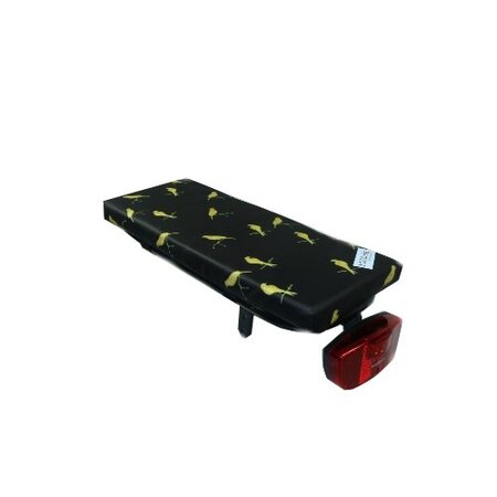 Hooodie Cushie Gold Birds- zacht fietskussentje voor op bagagedrager