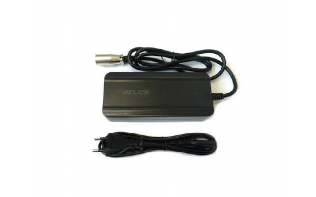Fiets acculader 36V 2A - 5,5 x 2,1 mm pin + XLR 3-pins Neutrik afbeelding
