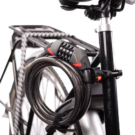 DoubleLock Kabelslot Coil Cable Combo 240 CM  - 12 MM  met cijfercode