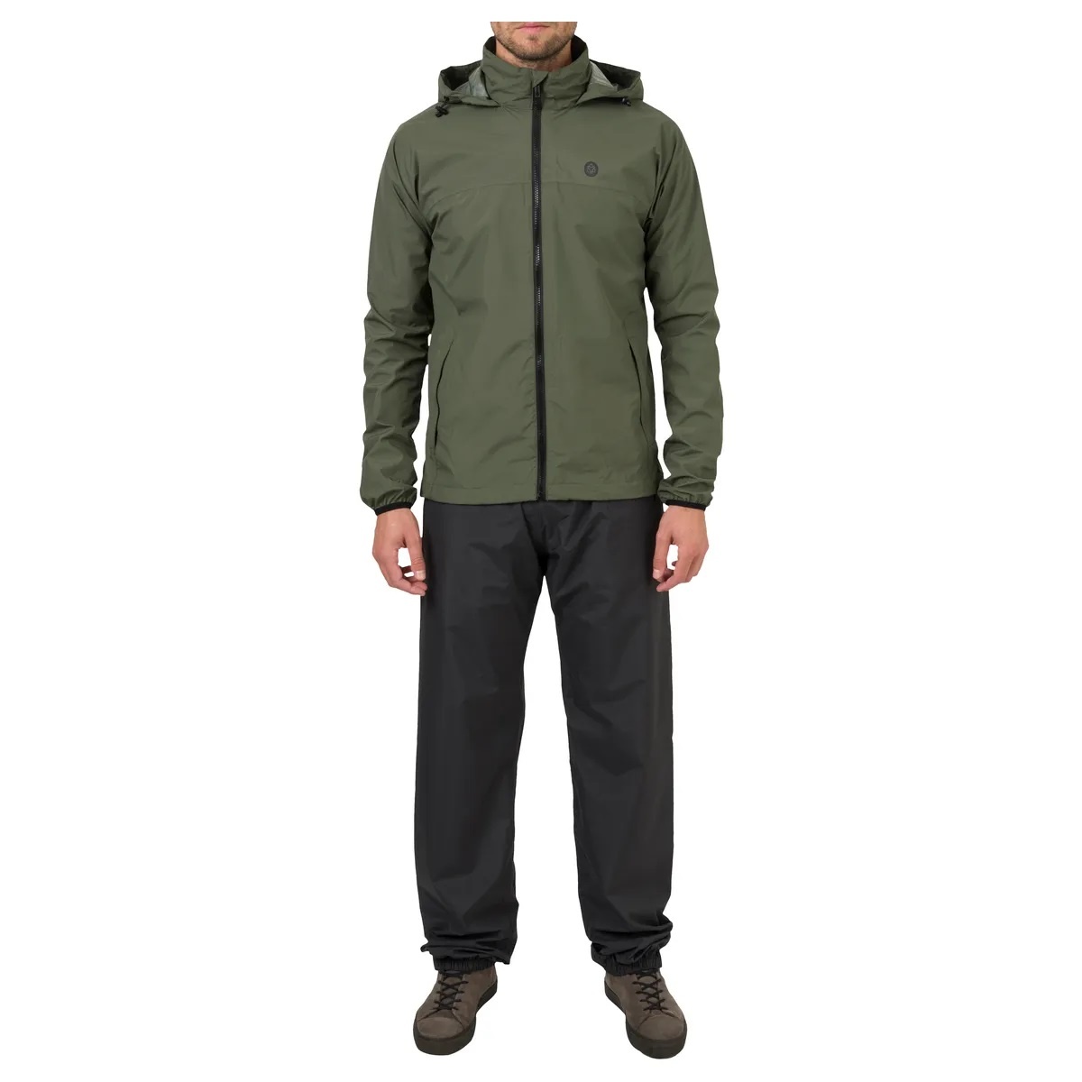 AGU GO Rain Suit Essential Regenpak Army Green Maat L Fietsparadijs
