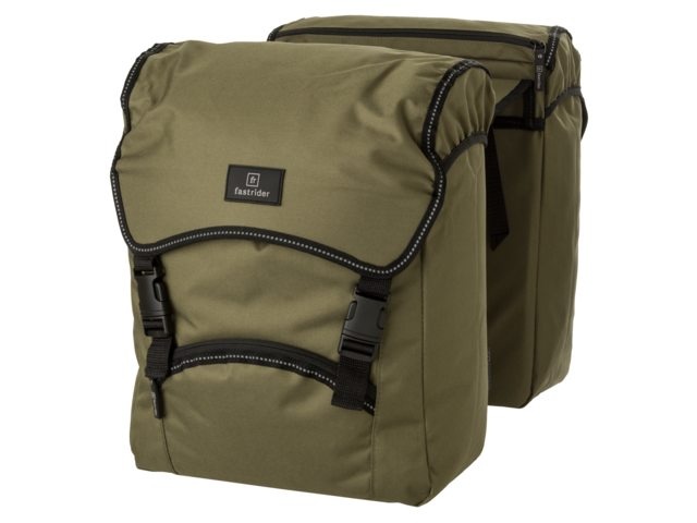 Dubbele fietstas Unibag Traffic Basics 28L Legergroen