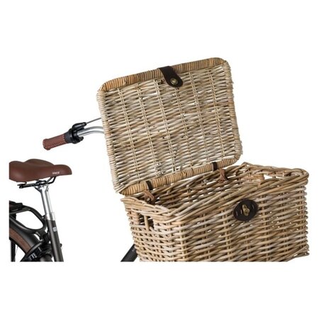 FastRider Fietsmand Sera met klep Naturel - Large