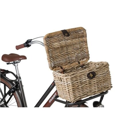 FastRider Fietsmand Sera met klep Naturel - Medium