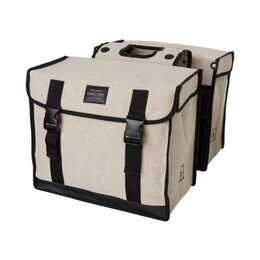 FastRider Dubbele fietstas Canvas Jute/Katoen 56L Naturel