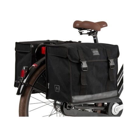 FastRider Dubbele fietstas Canvas Basics 65L Zwart