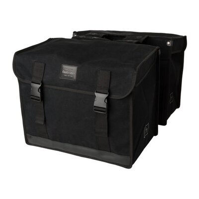 FastRider Dubbele fietstas Canvas Basics 65L Zwart