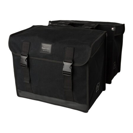 FastRider Dubbele fietstas Canvas Basics 65L Zwart