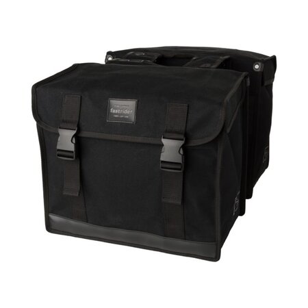 FastRider Dubbele fietstas Canvas 94 Basics 56L Zwart