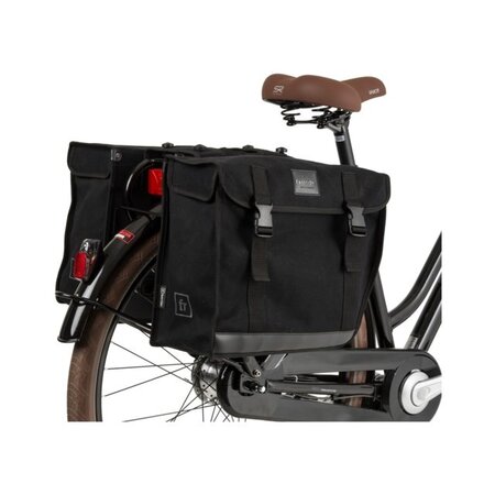 FastRider Dubbele fietstas Canvas 93 41L Zwart