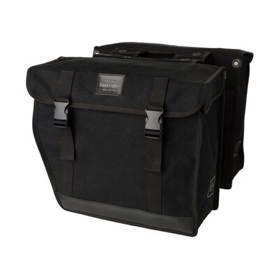 FastRider Dubbele fietstas Canvas 93 41L Zwart
