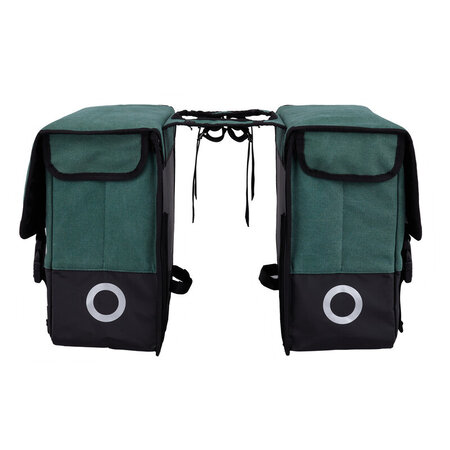 Willex Dubbele Canvas Tas Plus Groen/Matzwart 67L