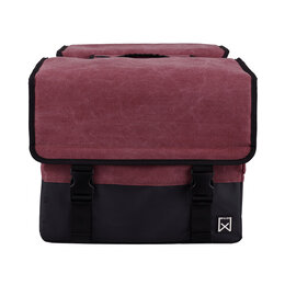 Willex Dubbele Canvas Tas Plus Paarsrood/Matzwart 48L