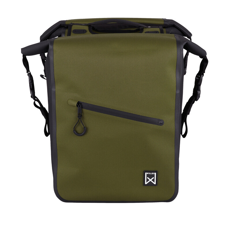 Dubbele Tas Combi Waterdicht 54L Groen