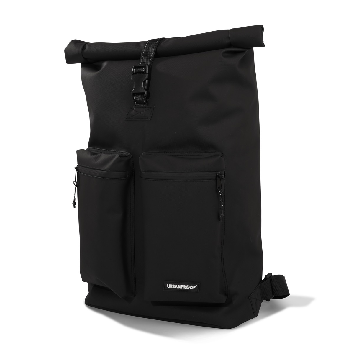Enkele fietstas en rugtas Rolltop Backpack Recycled 20L Zwart afbeelding