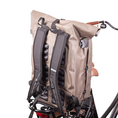 Ortlieb Enkele Fietstas en Rugtas Vario PS QL 2.1 Dark Sand - 26L