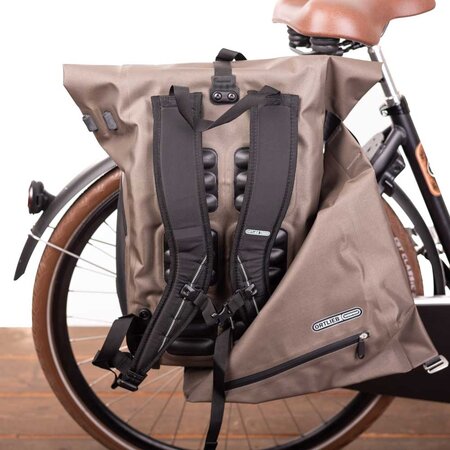 Ortlieb Enkele Fietstas en Rugtas Vario PS QL 2.1 Dark Sand - 26L
