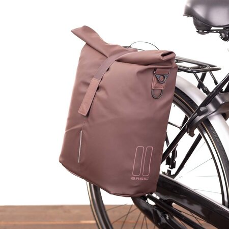 Basil Enkele fietstas Shopper City MIK Studs 16L Bruin