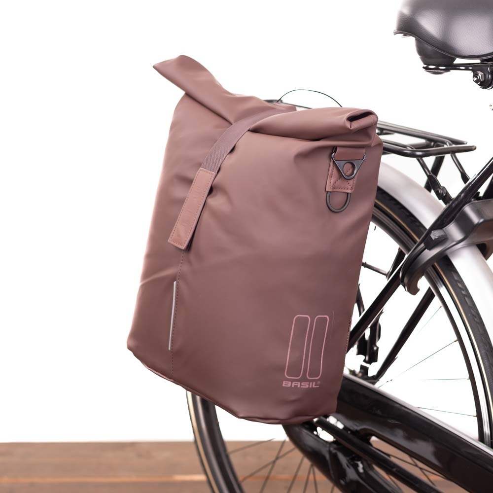 Enkele fietstas Shopper City MIK Studs 16L Bruin afbeelding