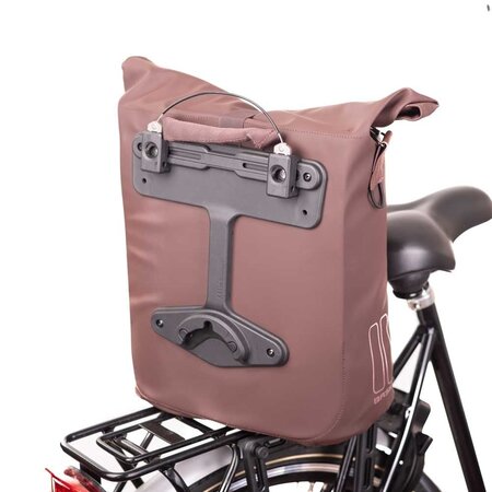 Basil Enkele fietstas Shopper City MIK Studs 16L Bruin