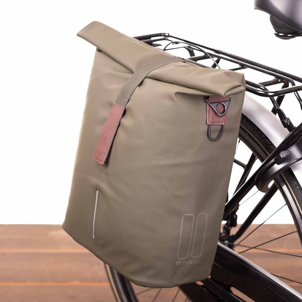 Enkele fietstas Shopper City MIK Studs 16L Mosgroen afbeelding