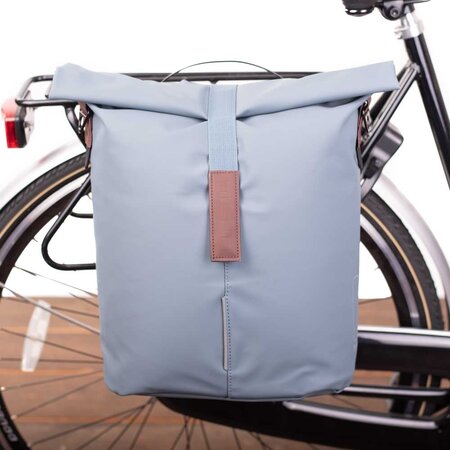 Basil Enkele fietstas Shopper City MIK Studs 16L Grafietblauw