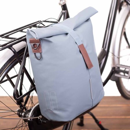 Basil Enkele fietstas Shopper City MIK Studs 16L Grafietblauw