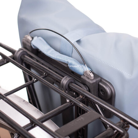 Basil Enkele fietstas Shopper City MIK Studs 16L Grafietblauw