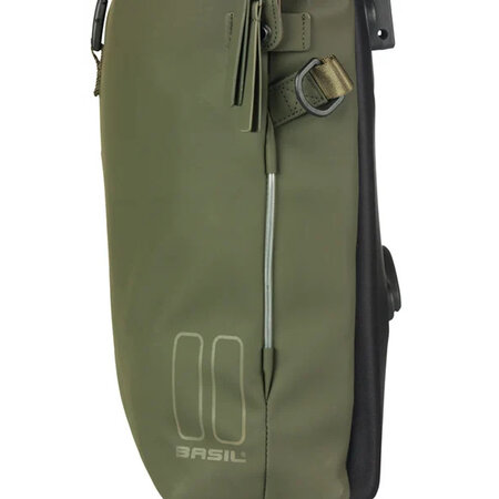 Basil Enkele fietstas SoHo Nordlicht MIK Studs 17L Mosgroen