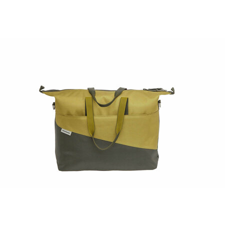 New Looxs Enkele fietstas Oslo Tendo 21L Olijfgroen/geel