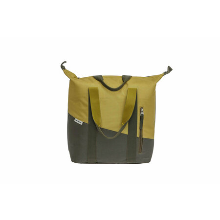 New Looxs Enkele fietstas Shopper Oslo Kota 24L Olijfgroen/geel